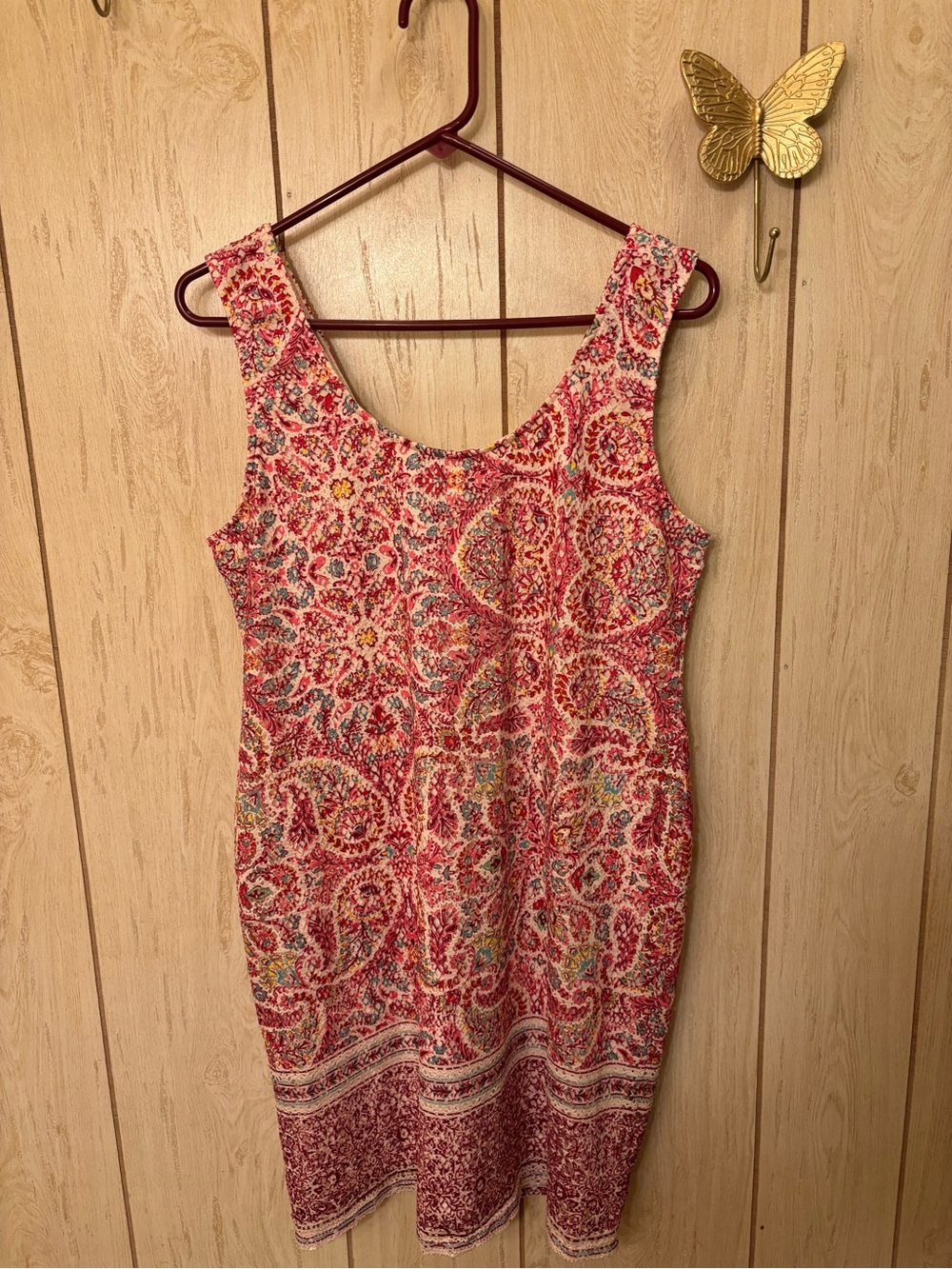 Chelsea & Violet Pink Paisley Print Midi Dress